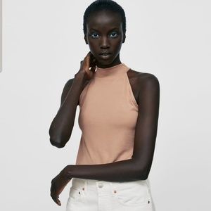 Zara mock halter bodysuit